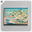 アートパネル-Hokusai's Tenpōzan at the Mouth of the Aji River in Settsu Province - 葛飾 北斎 Canvas.