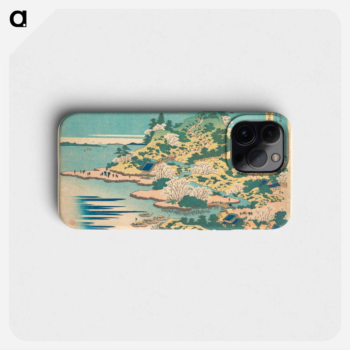 Hokusai's Tenpōzan at the Mouth of the Aji River in Settsu Province - 葛飾 北斎 Phone Case.