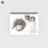 Stone with Three Sketches - ピエール オーギュスト ルノワール Memo.