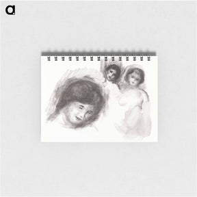 アートメモ帳-Stone with Three Sketches - ピエール オーギュスト ルノワール Memo.