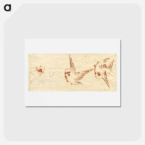 アートポストカード-Hokusai's bird - 葛飾 北斎 Postcard.