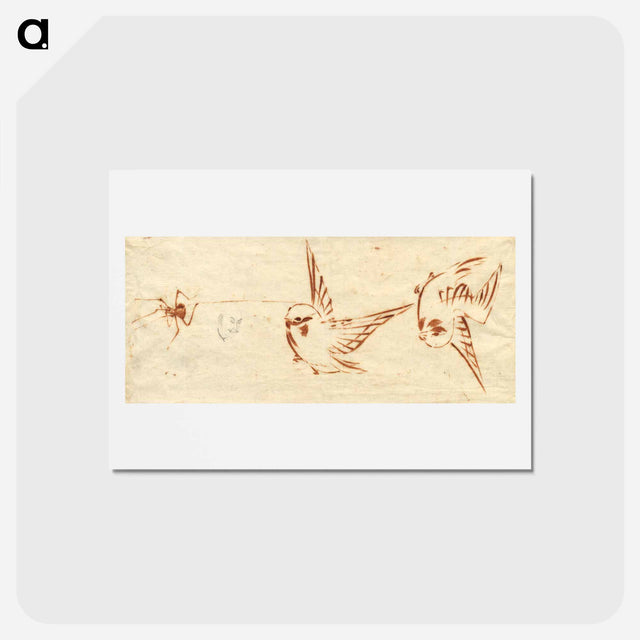 アートポストカード-Hokusai's bird - 葛飾 北斎 Postcard.