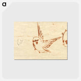 アートポストカード-Hokusai's bird - 葛飾 北斎 Postcard.