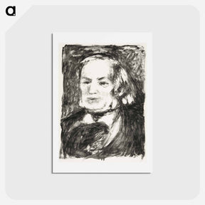 アートポストカード-Portrait of Richard Wagner - ピエール オーギュスト ルノワール Postcard.