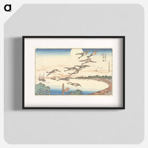 アートポスター-Full Moon over Takanawa
 - 歌川 広重 Poster.