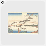 アートポストカード-Full Moon over Takanawa
 - 歌川 広重 Postcard.