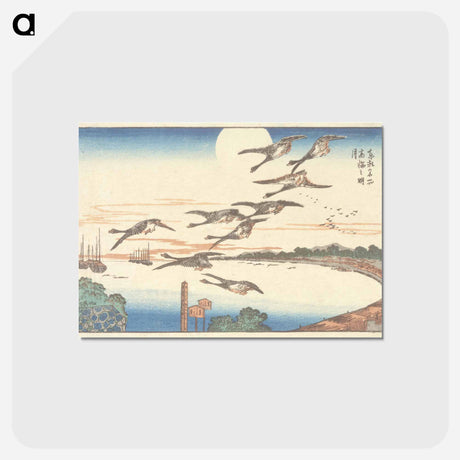 アートポストカード-Full Moon over Takanawa
 - 歌川 広重 Postcard.