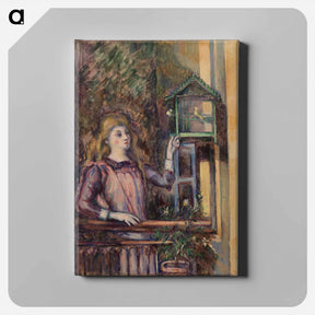 アートパネル-Girl with Birdcage
 - バーンズ・コレクション Canvas.