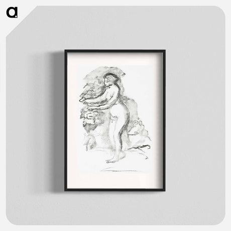 アートポスター-Femme au cep de vigne - ピエール オーギュスト ルノワール Poster.