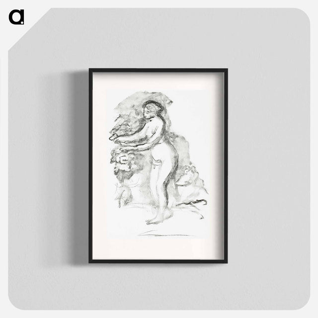 アートポスター-Femme au cep de vigne - ピエール オーギュスト ルノワール Poster.