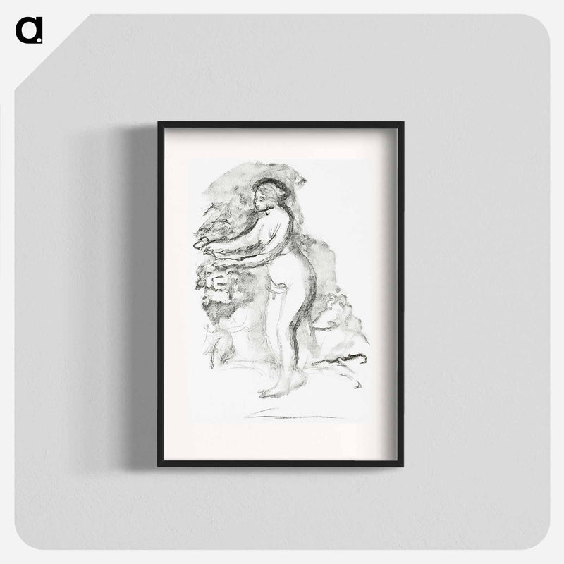 Femme au cep de vigne - ピエール オーギュスト ルノワール Poster.