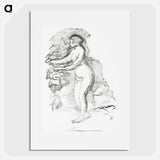 アートポスター-Femme au cep de vigne - ピエール オーギュスト ルノワール Poster.