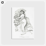 アートポストカード-Femme au cep de vigne - ピエール オーギュスト ルノワール Postcard.