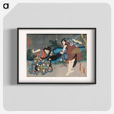 アートポスター-Actors Ichikawa Danjuro VIII and Ichikawa Kodanji IV in the Play Mimasu no Date-zome
 - 歌川 国貞 Poster.