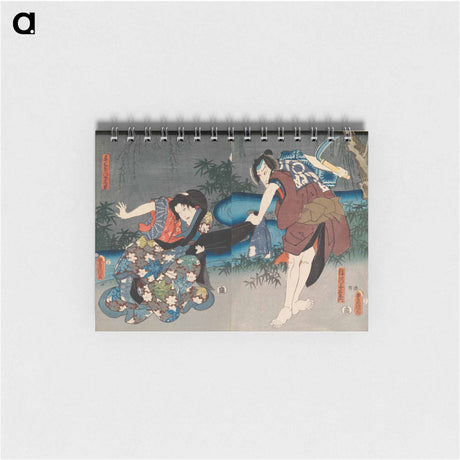 アートメモ帳-Actors Ichikawa Danjuro VIII and Ichikawa Kodanji IV in the Play Mimasu no Date-zome
 - 歌川 国貞 Memo.
