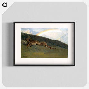 アートポスター-Rainbow over a Fallen Stag - アルバート ビアスタット Poster.