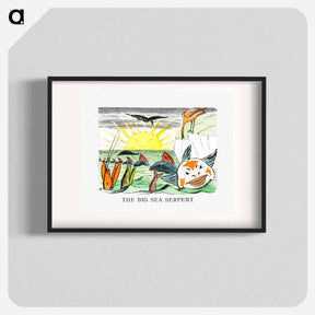 アートポスター-Sea Serpent Illustration
 - 大英図書館 Poster.