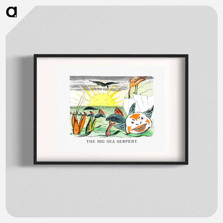アートポスター-Sea Serpent Illustration
 - 大英図書館 Poster.