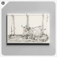 アートパネル-Lying cow - ジャン ベルナール Canvas.