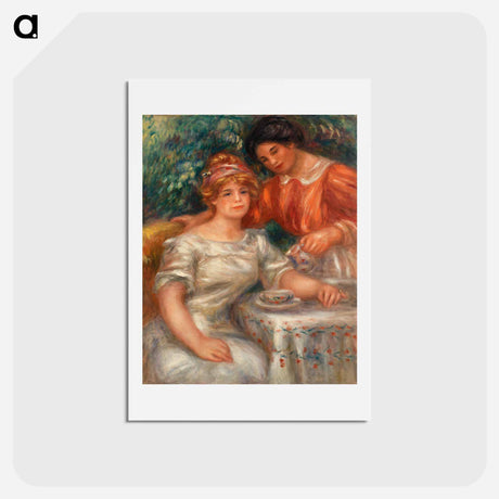 アートポストカード-Tea Time - ピエール オーギュスト ルノワール Postcard.