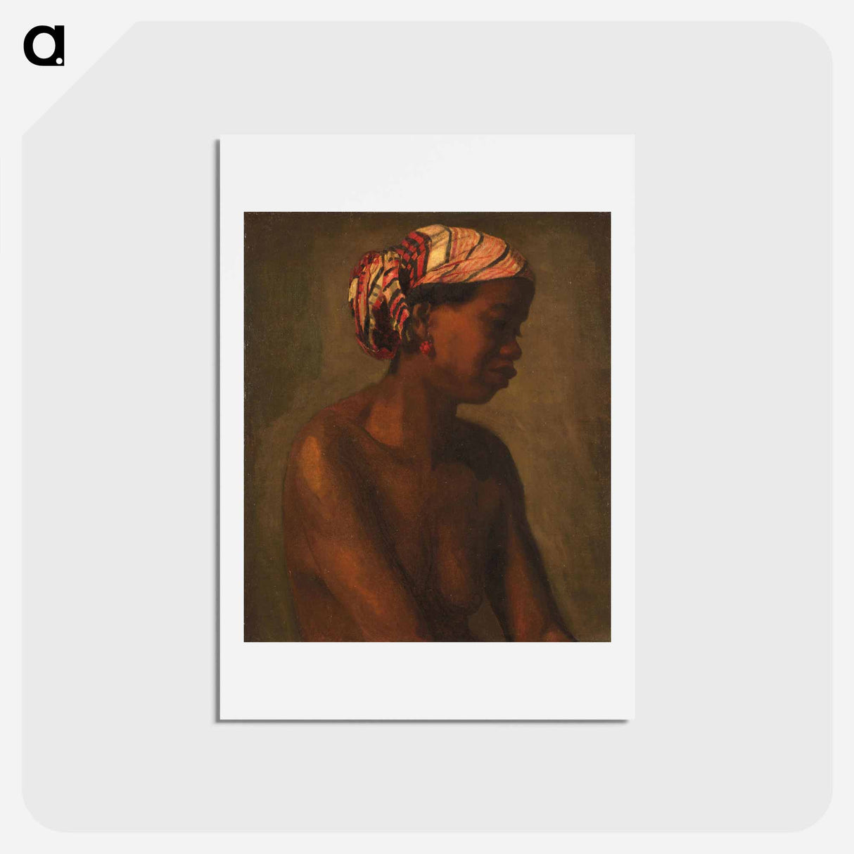 アートポストカード-A Negress - トーマス エイキンズ Postcard.