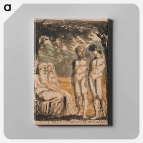 アートパネル-There Is No Natural Religion, Plate 1, Frontispiece (Bentley a1) - ウィリアム ブレイク Canvas.