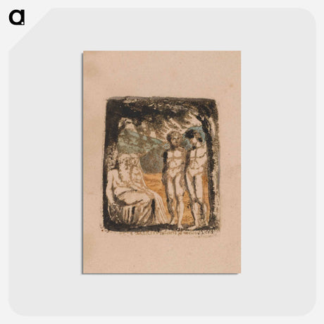 アートポストカード-There Is No Natural Religion, Plate 1, Frontispiece (Bentley a1) - ウィリアム ブレイク Postcard.