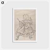 アートポストカード-Album of Sketches by Katsushika Hokusai and His Disciples - 葛飾 北斎 Postcard.