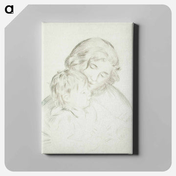 Mère et enfant - ピエール オーギュスト ルノワール Canvas.