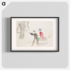 アートポスター-Japanese People and Elephant
 - 歌川 広重 Poster.