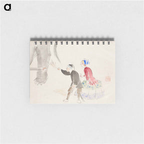 アートメモ帳-Japanese People and Elephant
 - 歌川 広重 Memo.