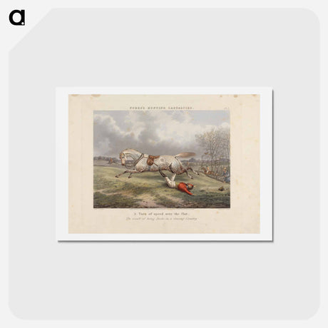 アートポストカード-Fox Hunting: Fores's Hunting Casualties - A Turn of speed over the flat
 - イェール大学アートギャラリー Postcard.