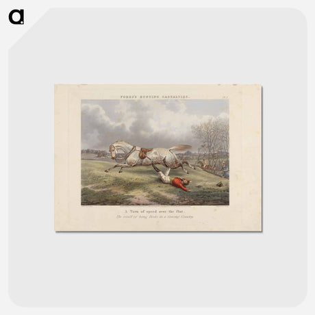 アートポストカード-Fox Hunting: Fores's Hunting Casualties - A Turn of speed over the flat
 - イェール大学アートギャラリー Postcard.