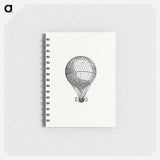 アートメモ帳-Hot Air Balloon Illustration
 - 大英図書館 Memo.