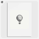 アートポスター-Hot Air Balloon Illustration
 - 大英図書館 Poster.