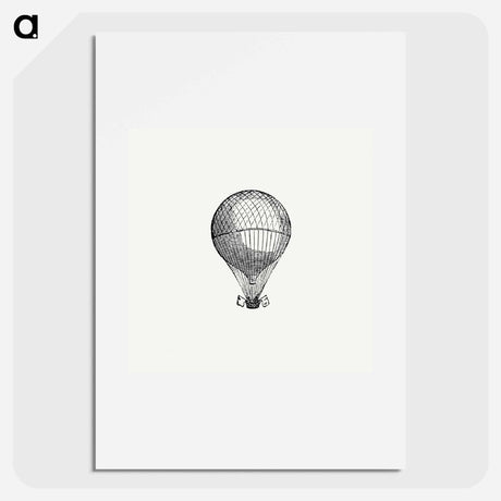 アートポスター-Hot Air Balloon Illustration
 - 大英図書館 Poster.
