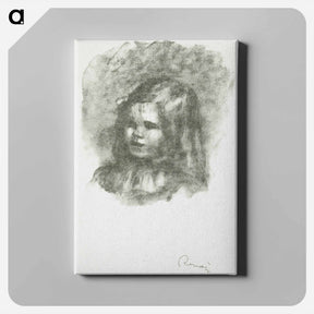 アートパネル-Claude Renoir, tournée à gauche - ピエール オーギュスト ルノワール Canvas.
