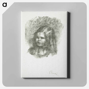 Claude Renoir, tournée à gauche - ピエール オーギュスト ルノワール Canvas.