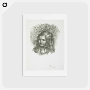 アートポストカード-Claude Renoir, tournée à gauche - ピエール オーギュスト ルノワール Postcard.