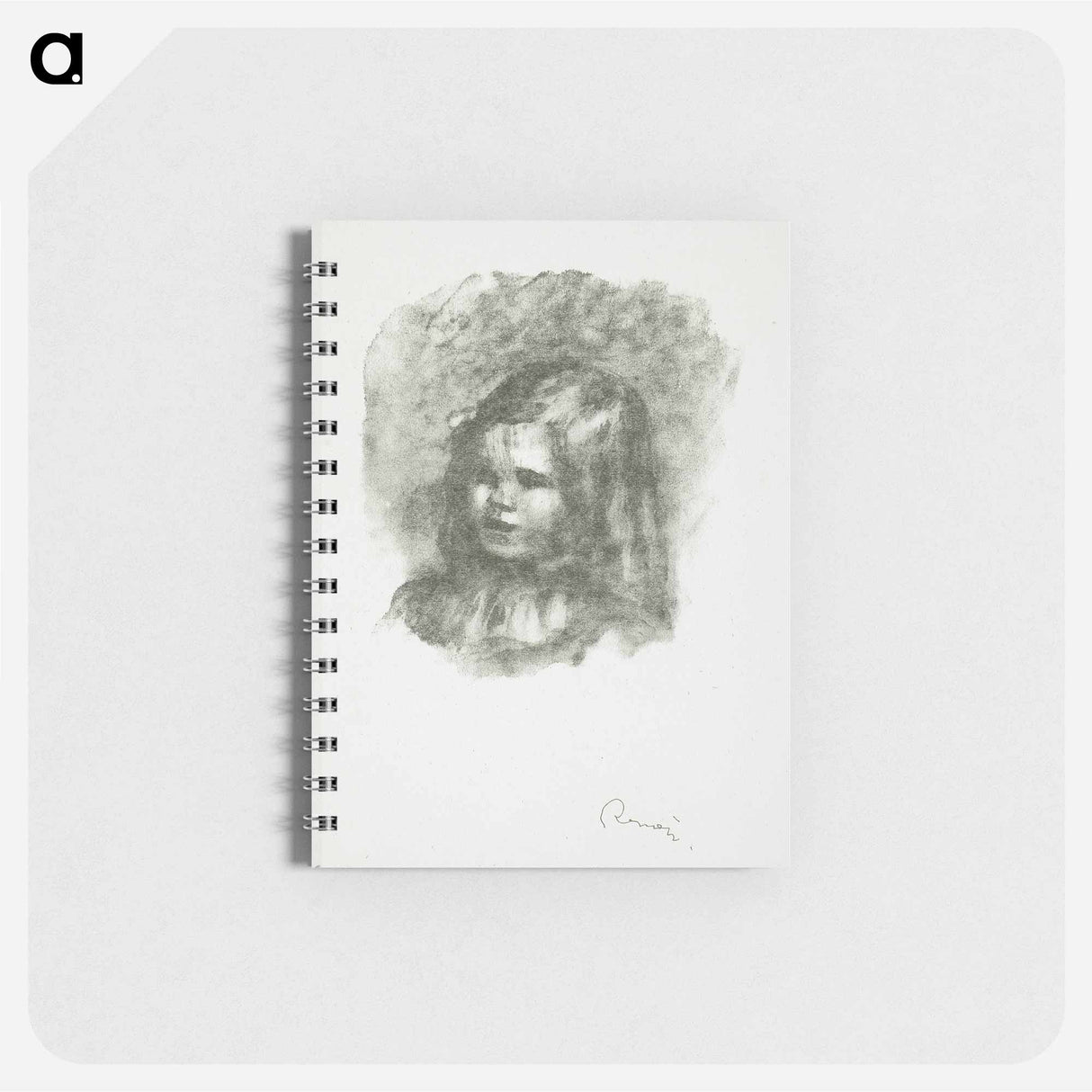 Claude Renoir, tournée à gauche - ピエール オーギュスト ルノワール Memo.