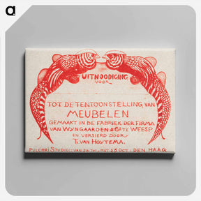 アートパネル-Uitnodigingskaart voor tentoonstelling van meubelen - テオ ヴァン ホイテマ Canvas.
