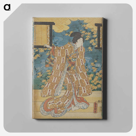 アートパネル-Left Sheet of a Triptych
 - 歌川 国貞 Canvas.