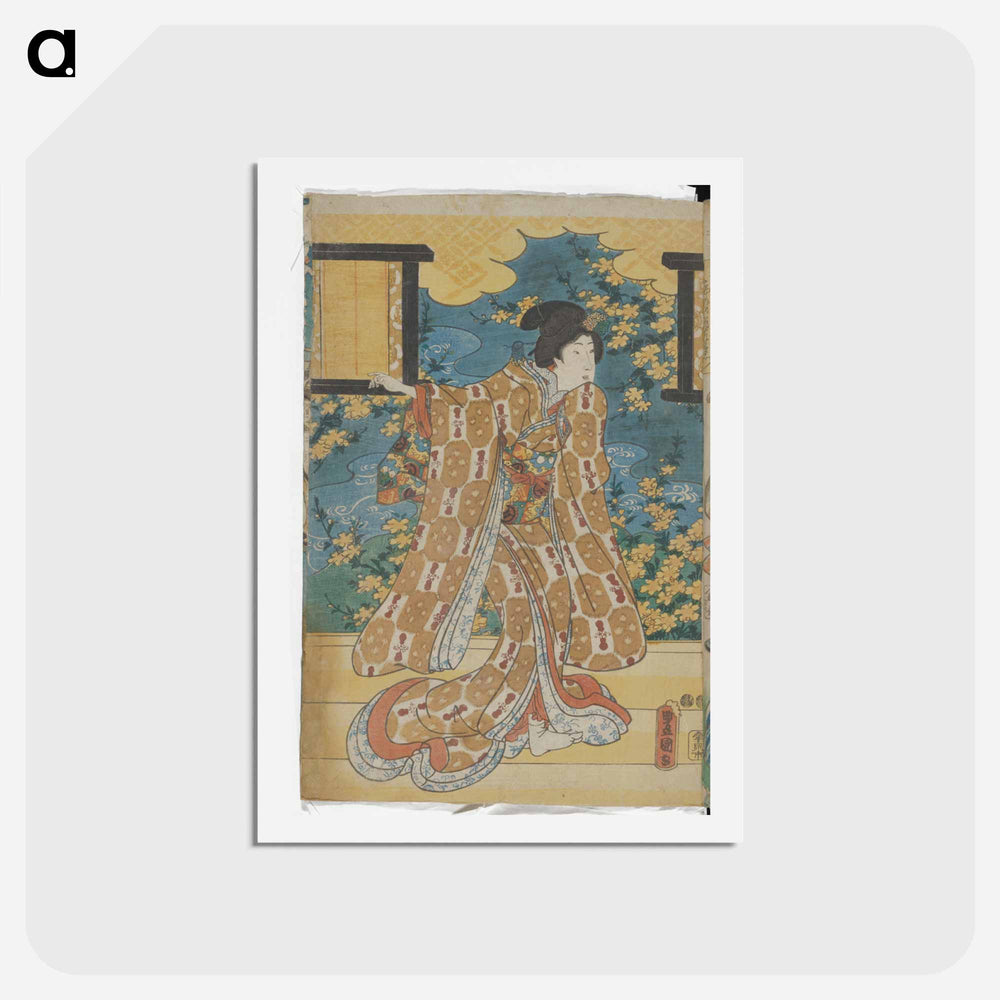 アートポストカード-Left Sheet of a Triptych
 - 歌川 国貞 Postcard.