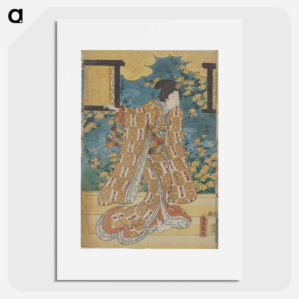 アートポスター-Left Sheet of a Triptych
 - 歌川 国貞 Poster.