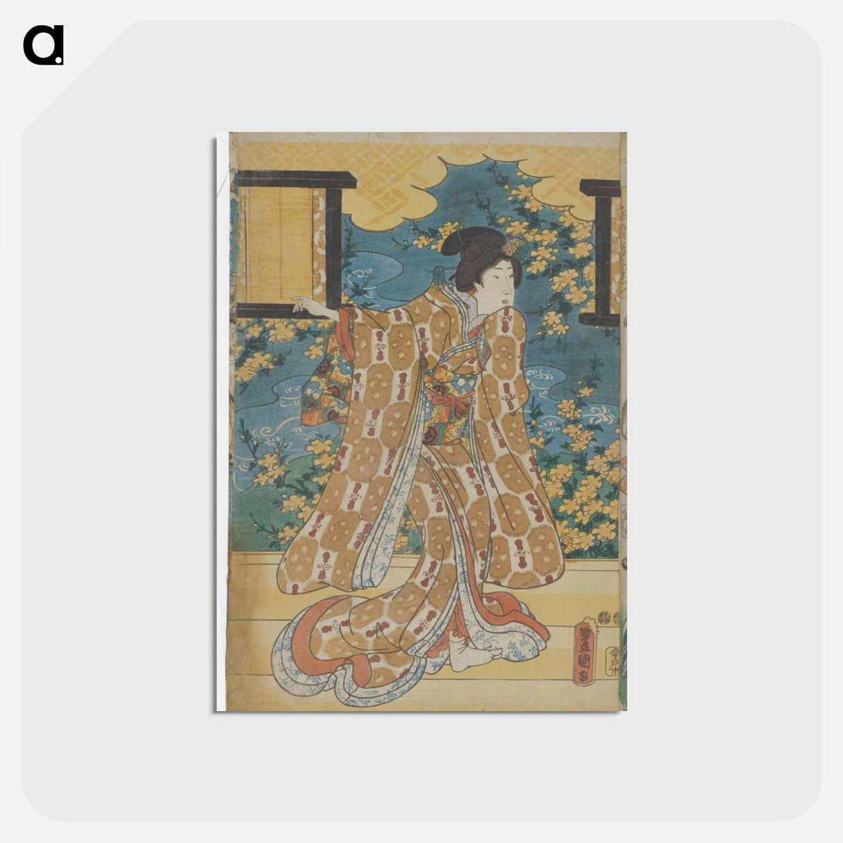 アートポストカード-Left Sheet of a Triptych
 - 歌川 国貞 Postcard.