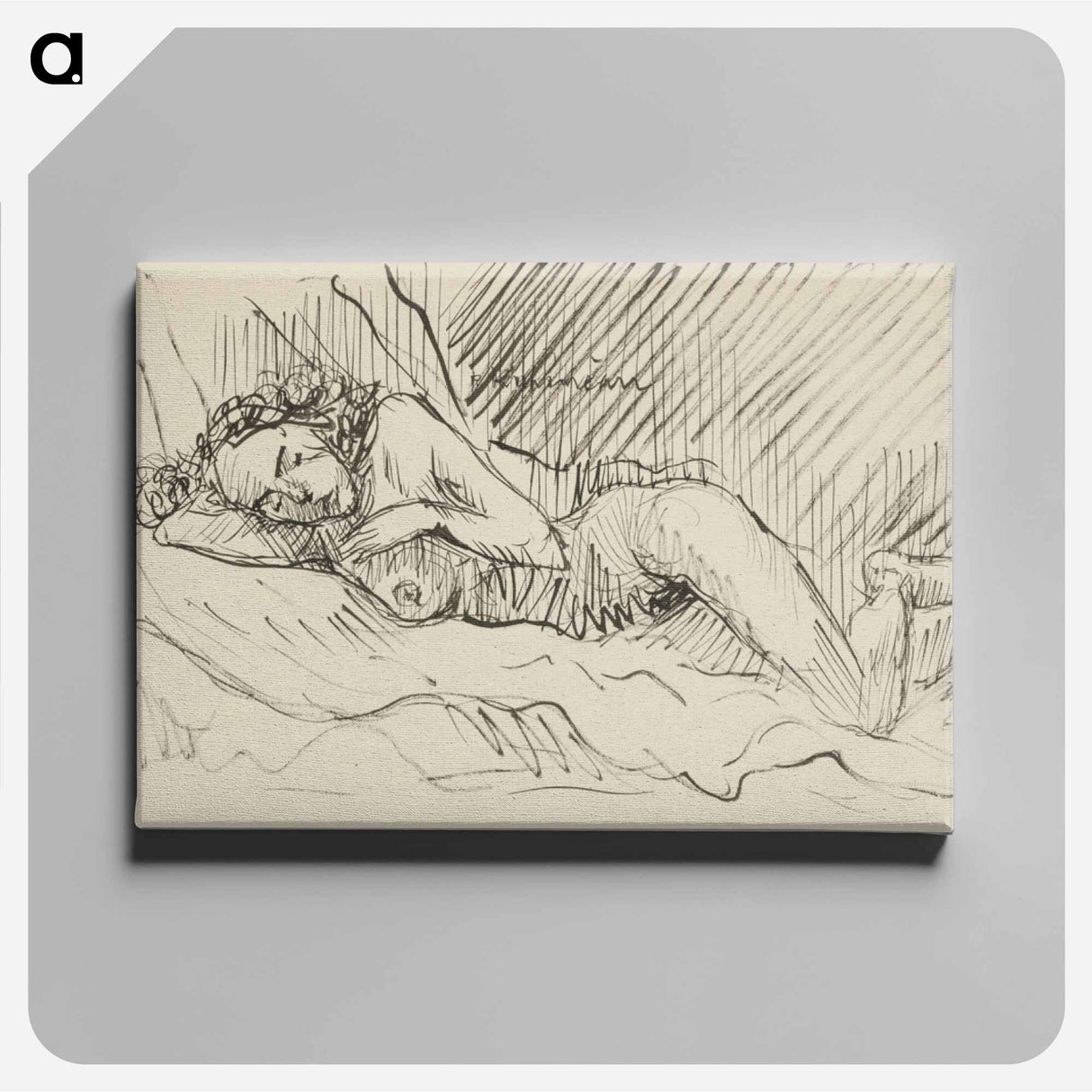 Sketchbook 22 lying woman - アーノルド ピーター ワイズ クビンチャン Canvas.