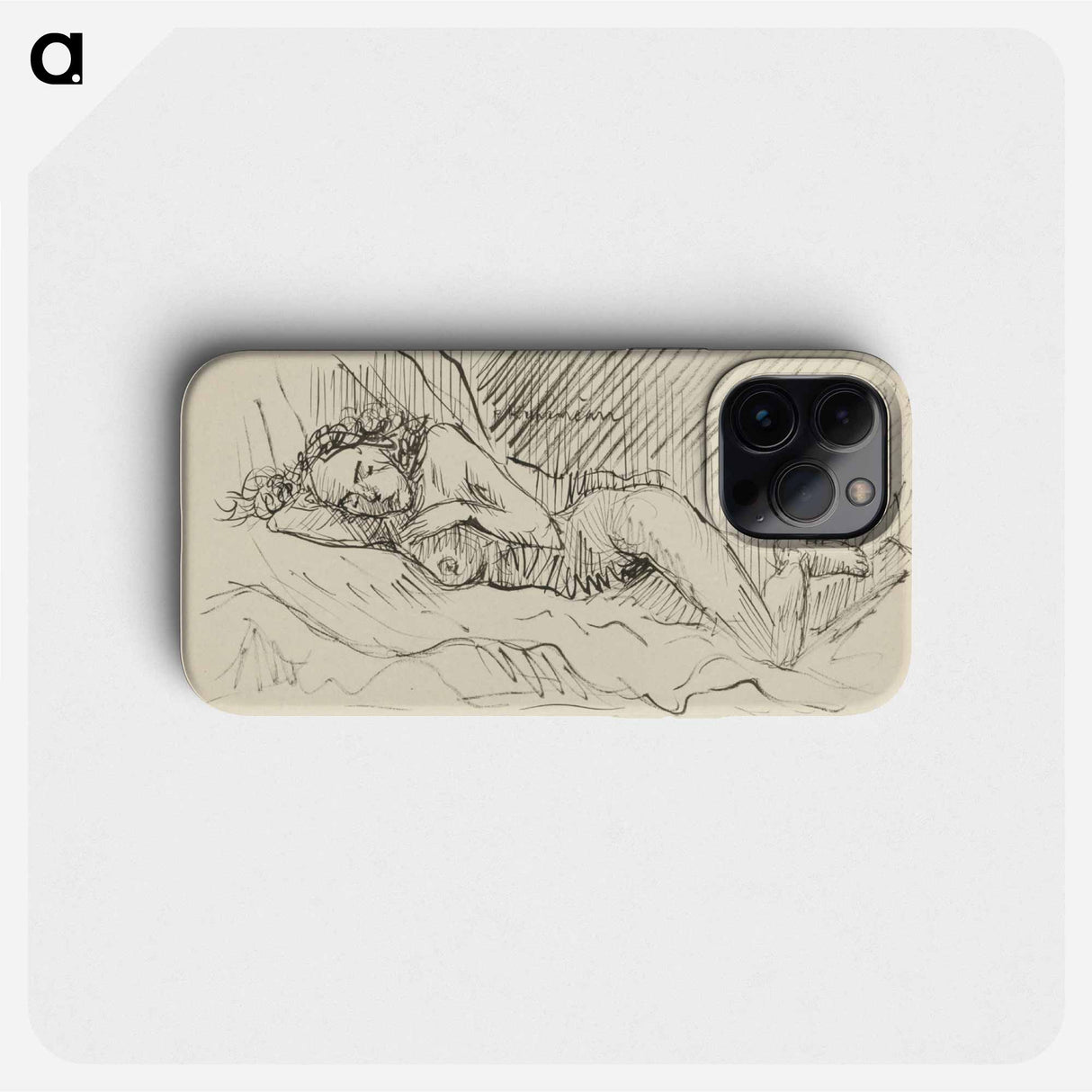 Sketchbook 22 lying woman - アーノルド ピーター ワイズ クビンチャン Phone Case.
