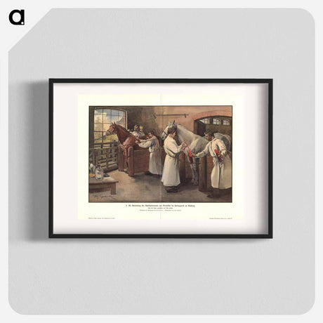 アートポスター-Extraction of Diphtheria Serum from Horse Blood at the Behring Works, Marburg
 - 国立医学図書館 Poster.