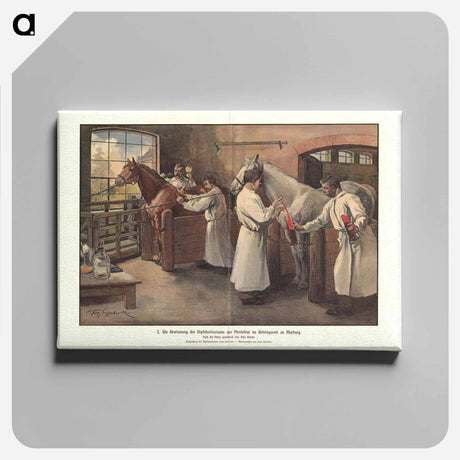 アートパネル-Extraction of Diphtheria Serum from Horse Blood at the Behring Works, Marburg
 - 国立医学図書館 Canvas.