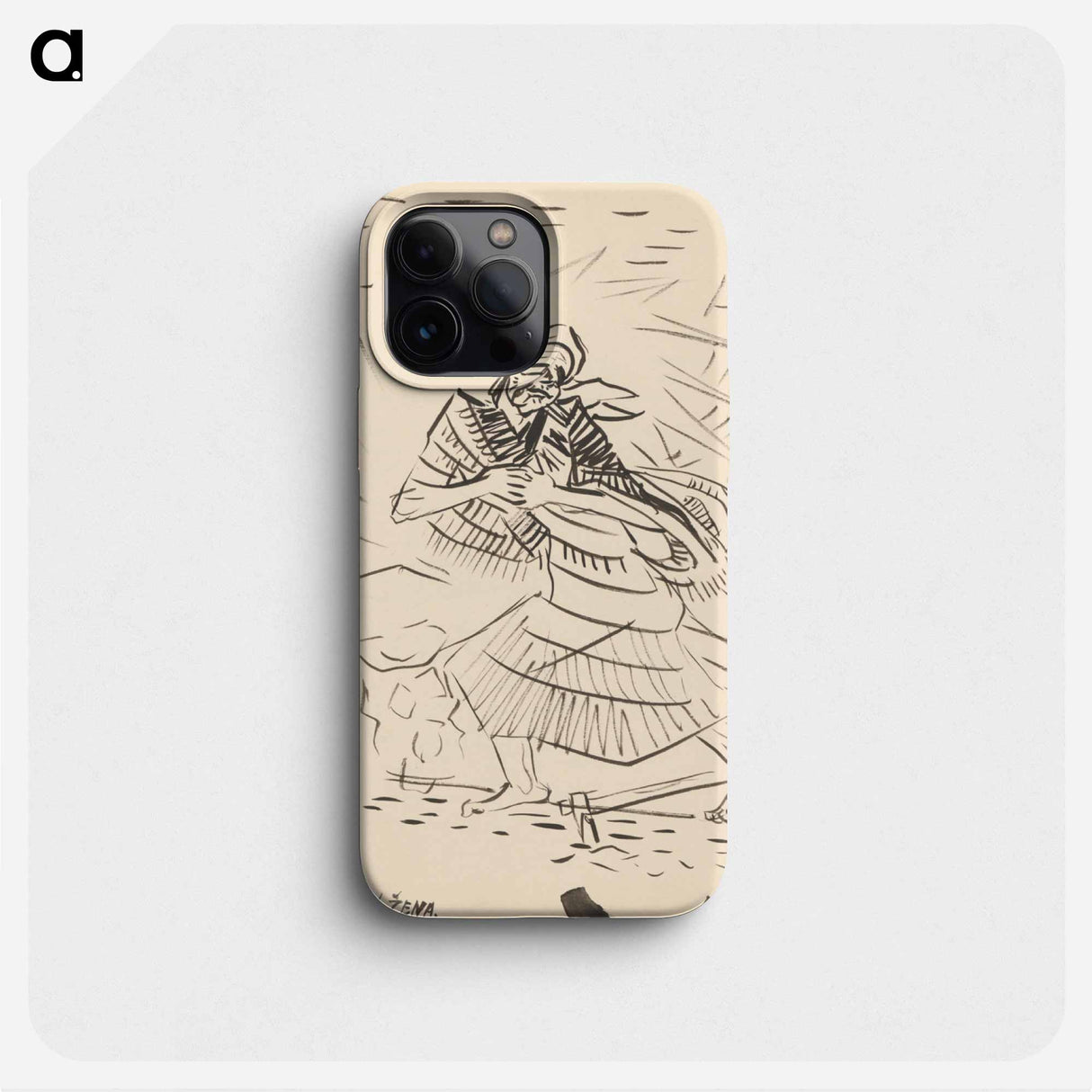 Sketchbook 19 frightened woman - アーノルド ピーター ワイズ クビンチャン Phone Case.